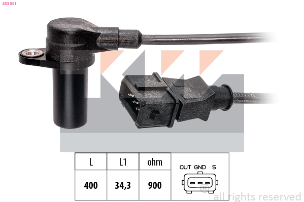 Senzor impulsuri, arbore cotit 453 851 KW